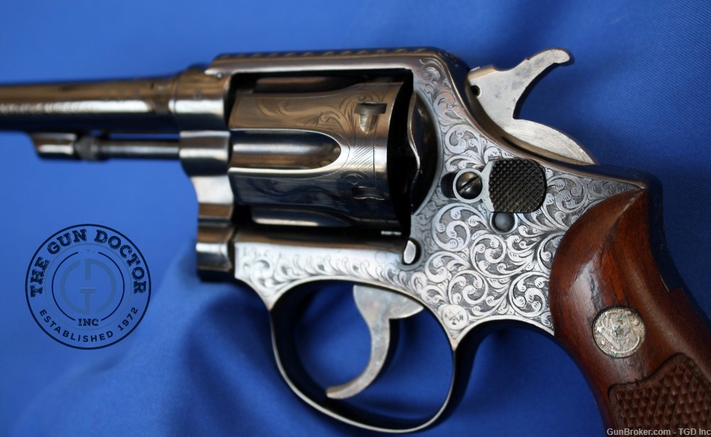 Engraved Smith & Wesson M&P 1905 38 s&w cal British Service Revolver-img-1