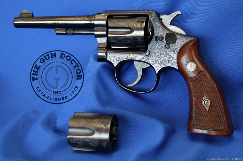 Engraved Smith & Wesson M&P 1905 38 s&w cal British Service Revolver-img-0