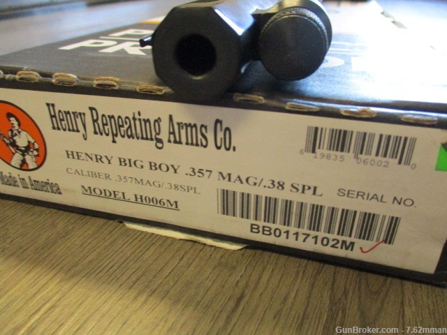 Henry Arms 20" Big Boy 357mag Brass Lever Action 357 Magnum Octagon Barrel -img-13