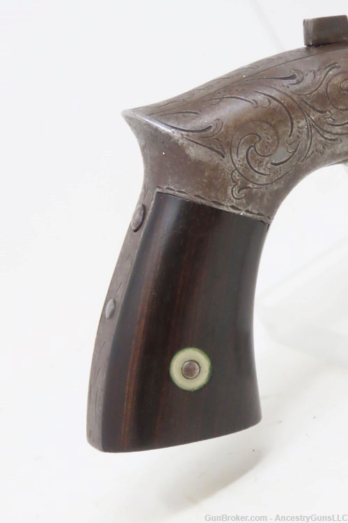 Scarce ANTEBELLUM Pre-Civil War ROBBINS & LAWRENCE Ring Trigger PEPPERBOX  -img-15
