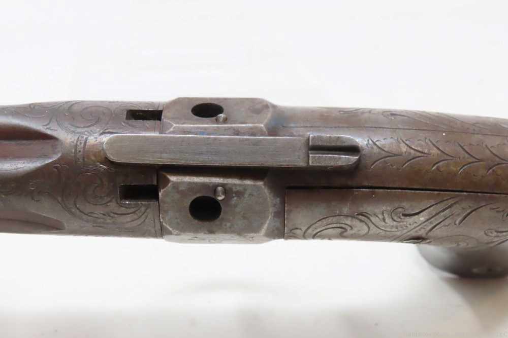 Scarce ANTEBELLUM Pre-Civil War ROBBINS & LAWRENCE Ring Trigger PEPPERBOX  -img-8