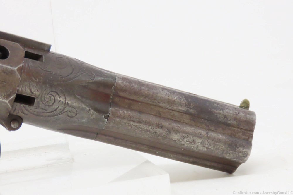 Scarce ANTEBELLUM Pre-Civil War ROBBINS & LAWRENCE Ring Trigger PEPPERBOX  -img-17