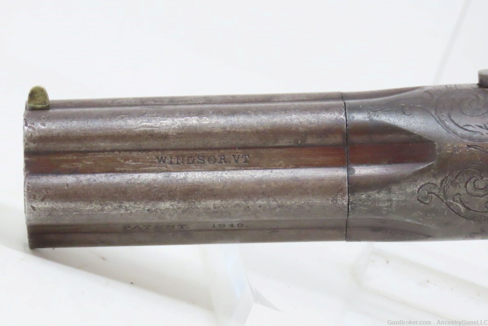 Scarce ANTEBELLUM Pre-Civil War ROBBINS & LAWRENCE Ring Trigger PEPPERBOX  -img-4