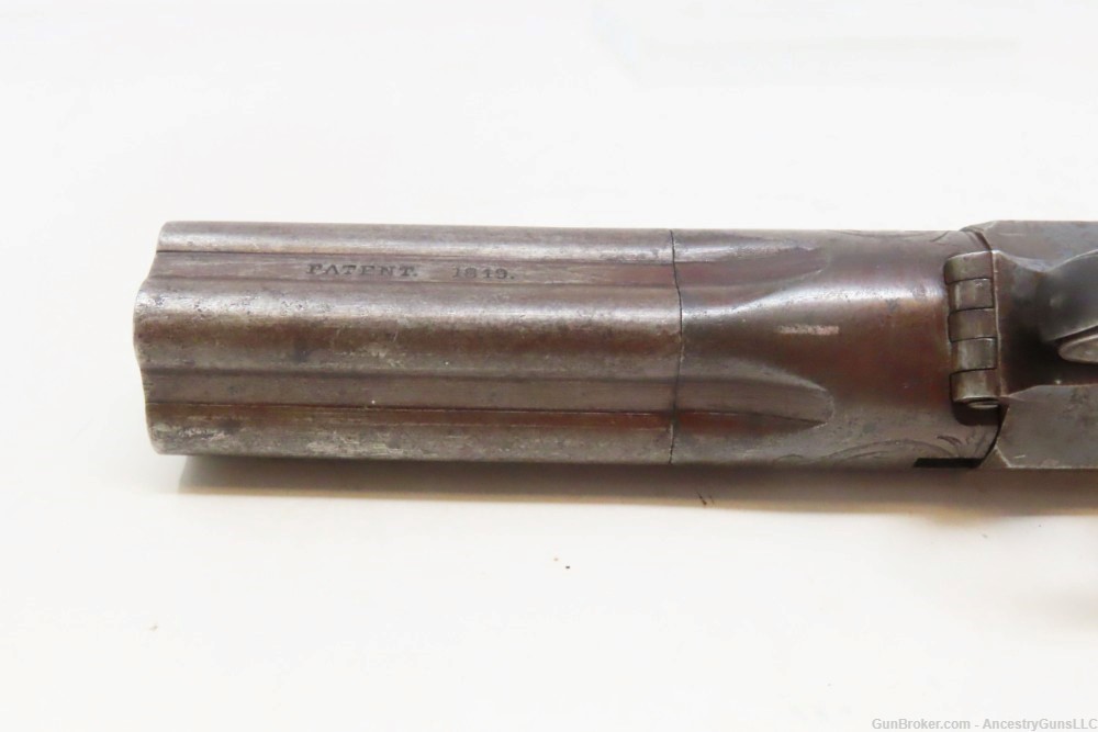 Scarce ANTEBELLUM Pre-Civil War ROBBINS & LAWRENCE Ring Trigger PEPPERBOX  -img-13