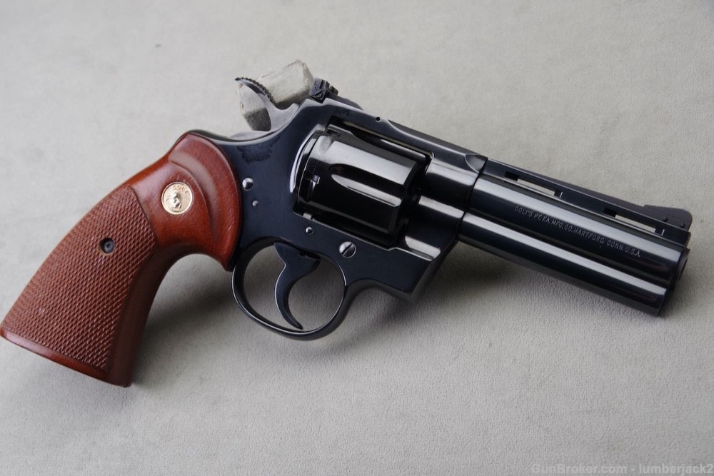 1978 Colt Python 357 Magnum 4'' Blue with Original Box & Papers 98%-img-12