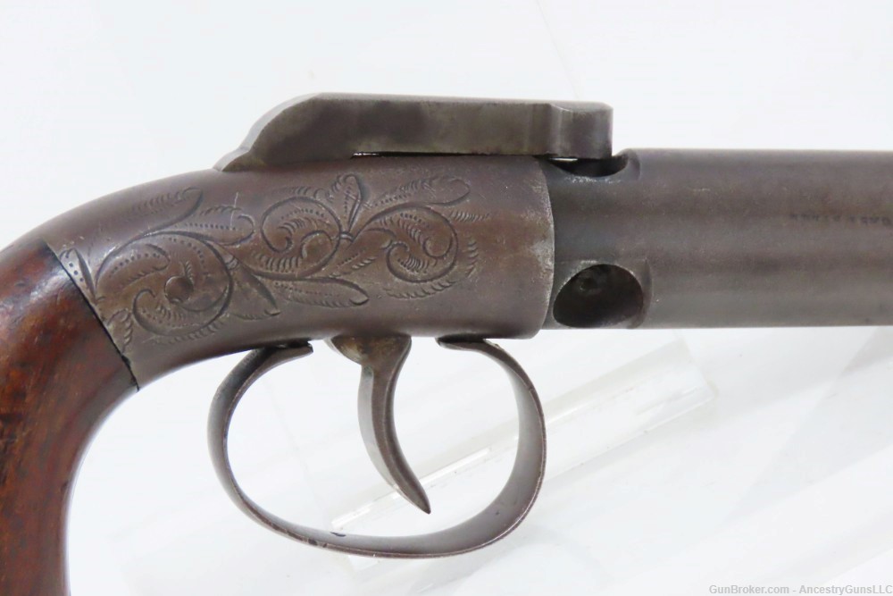 Rare ANTEBELLUM Antique MANHATTAN 3-Barrel Percussion PEPPERBOX Revolver-img-16