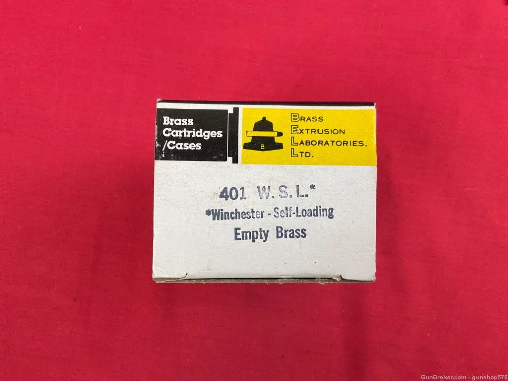 BELL Winchester Model 1910 401 WSL Self Loading Semi Auto BRASS 50 Rounds-img-0