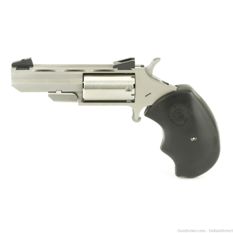 NAA Black Widow .22 LR/.22 Mag 5rd 2" Stainless, Black, NEW, PENNY START!-img-1