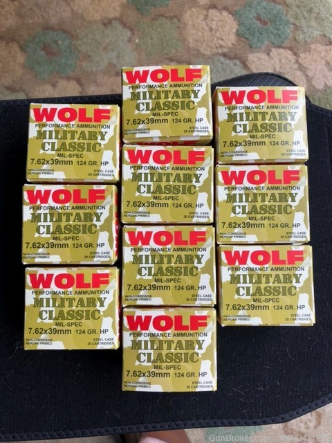 200 Rounds of Wolf Military Classis 7.62x39-img-0