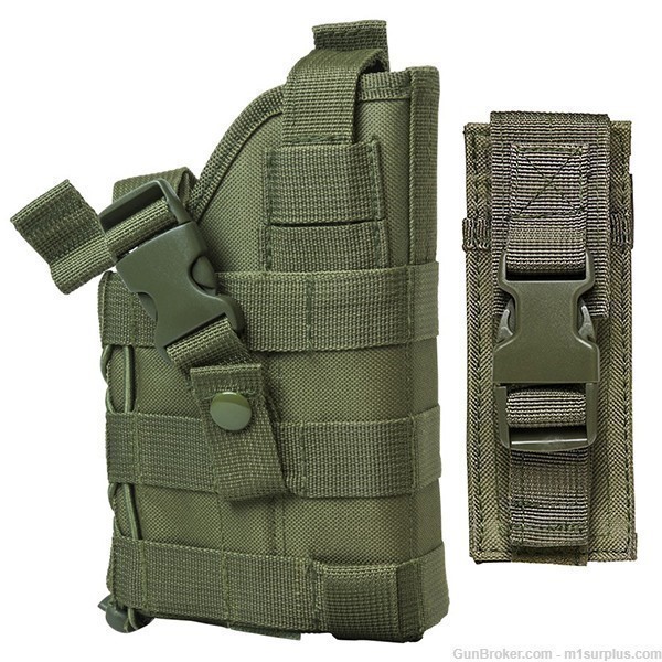 Tactical Green MOLLE Holster + Mag Pouch fits Hk USP Hk45 P2000 P30L Pistol-img-0