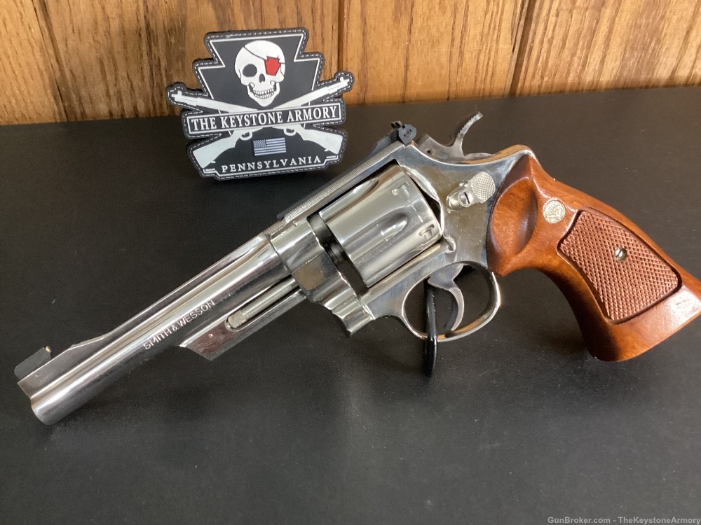 Smith & Wesson Model 27-2 6 inch Nickel nice-img-1