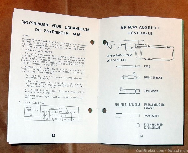 Manual for Danish Hovea M49 and Suomi M/44 (37) Submachine Gun-img-2