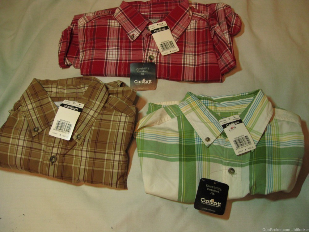 Carhartt 3 Lot Short Sleeve  Shirts M regular Reg$32.99 Each NWT  Gift -img-0