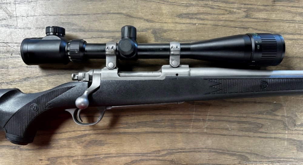 Ruger M77 Hawkeye .204 Ruger Black Stainless 24" Scope USED -img-1