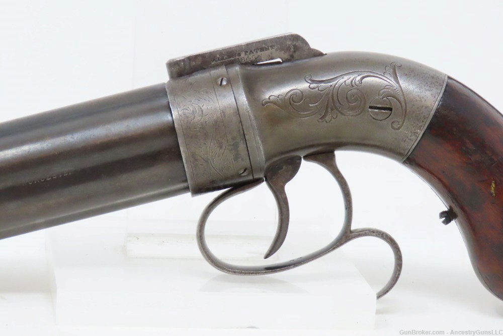 GOLD RUSH Era ALLEN & THURBER Antique WORCHESTER Period PEPPERBOX Revolver -img-3