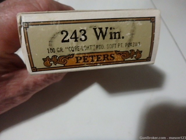 243 WINCHESTER IN A PETERS BROWN DUCK BOX 100 GR.-img-3