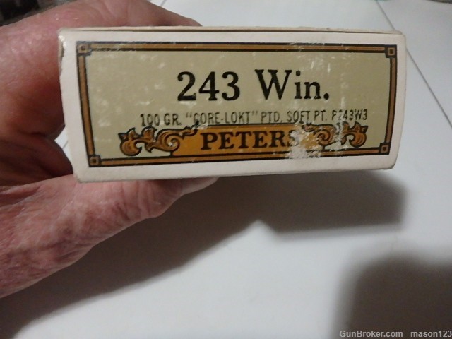 243 WINCHESTER IN A PETERS BROWN DUCK BOX 100 GR.-img-2