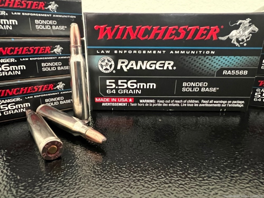 5.56mm Winchester Ranger RA556B 64 gr. Soft Point-img-0