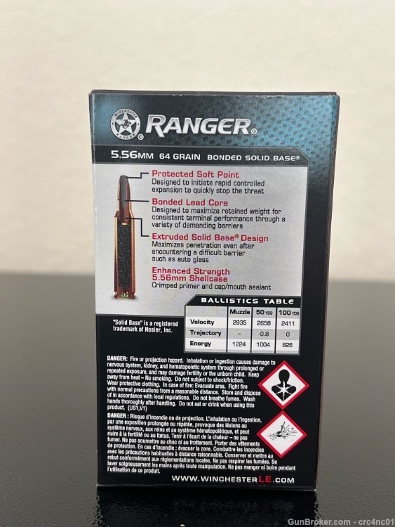 5.56mm Winchester Ranger RA556B 64 gr. Soft Point-img-4