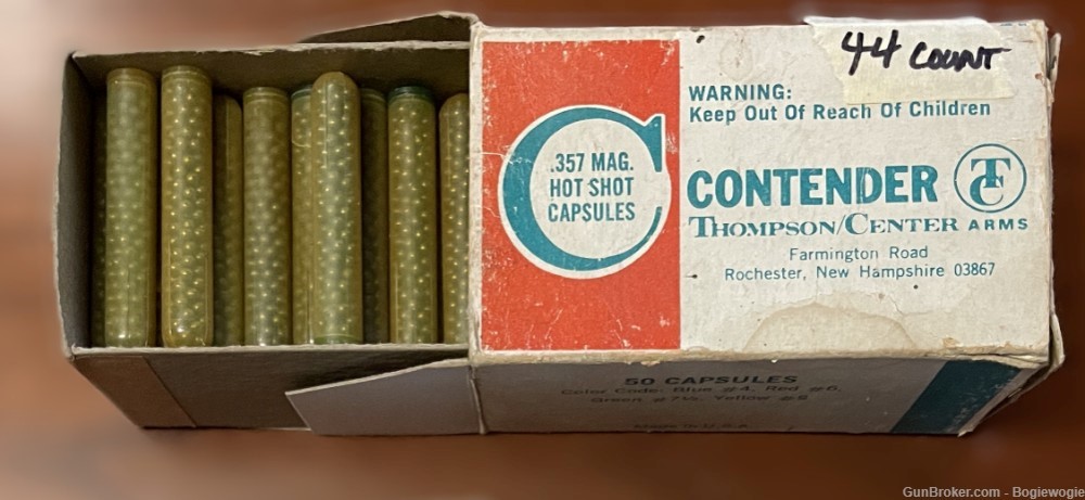 9_357 TC Contender Hot Shot Capsules #7.5 shot Green,  44 count-img-0