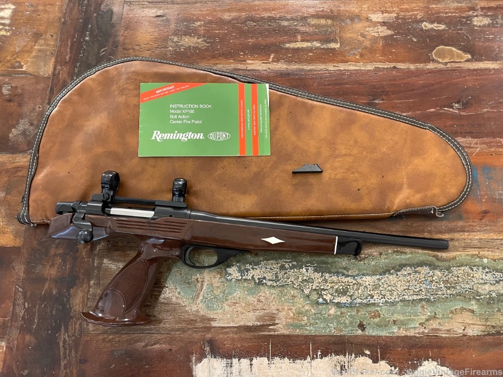 Remington XP-100 7mm BR Rem 15" XP100 Bench Rest Pistol Original Soft Case-img-0