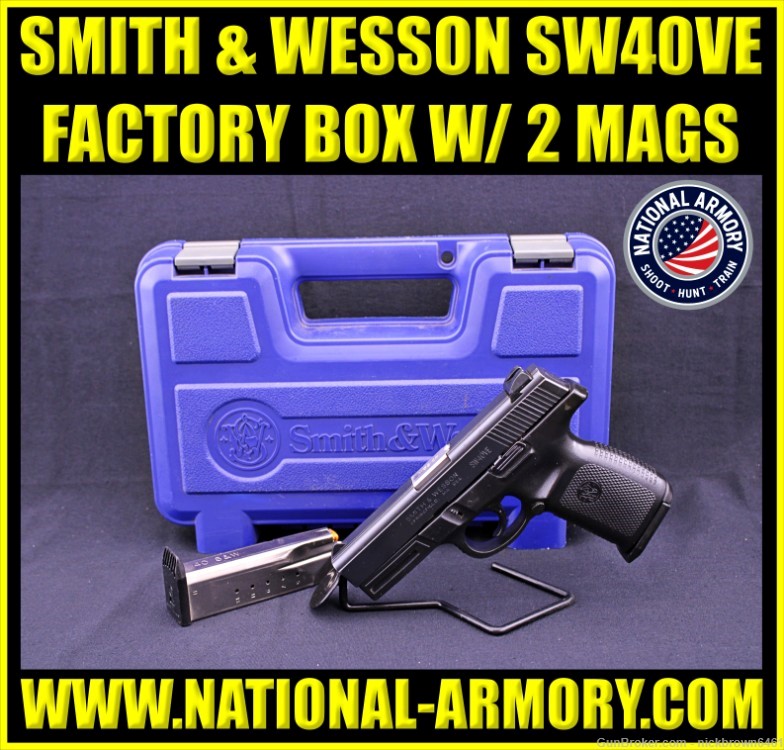 SMITH & WESSON SW40VE ALLIED FORCES MODEL 40 S&W COMPLETE W 2-MAGS AND CASE-img-0