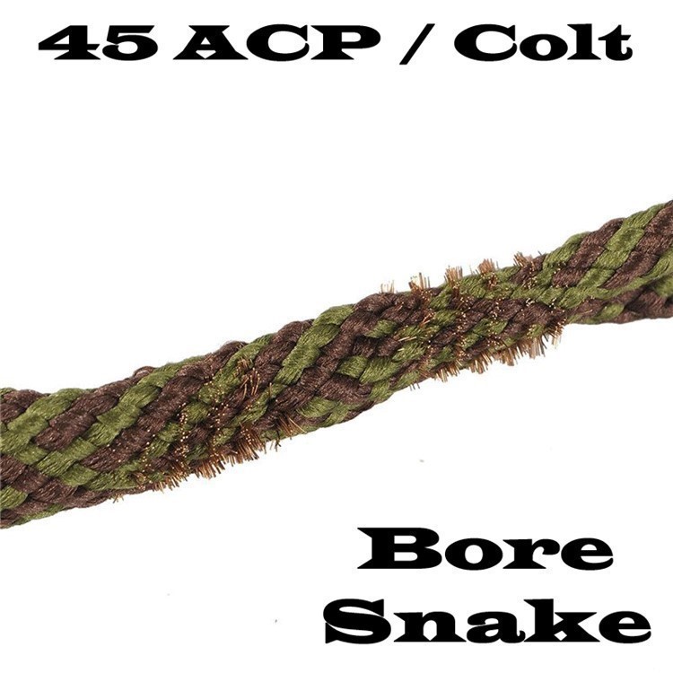 45 Caliber  45 ACP / Long Colt Braided, Brass Brush Imbedded BORE SNAKE-img-2