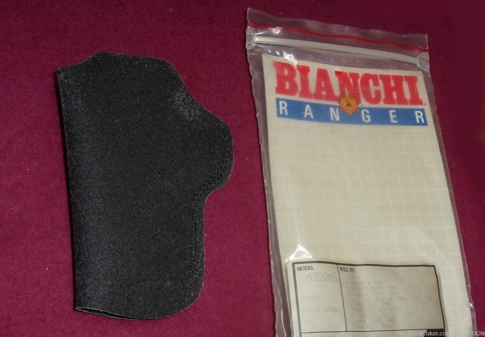 BIANCHI RANGER #4506, BLACK (RH) 4" MEDIUM AUTO HOLSTER (NIB)-img-0