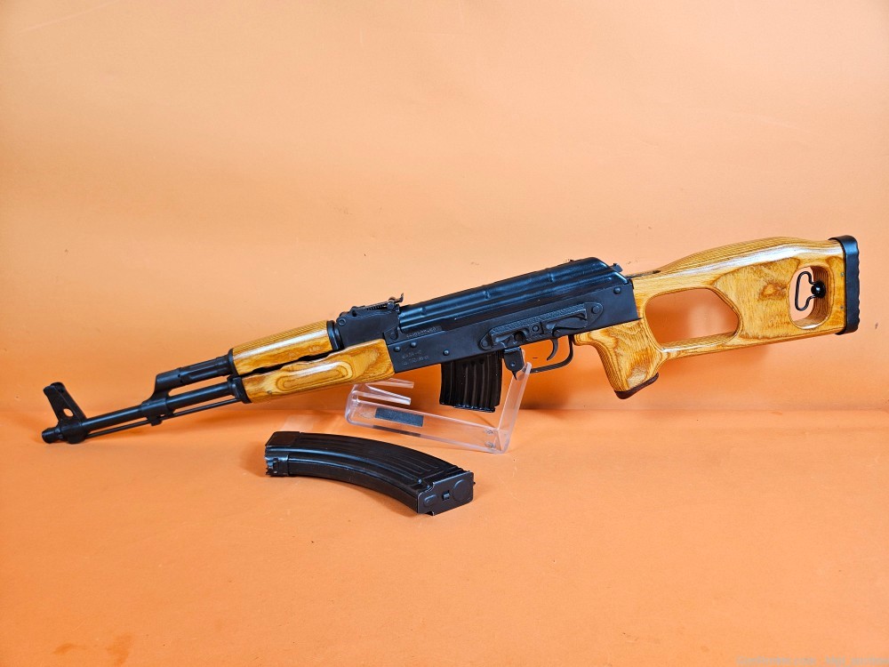 Romanian Romarm / Cugir WASR-10 AK 7.62x39 16" W/ Two Mags, Thumbhole Stock-img-0
