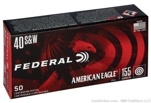 Federal Ammo .40 SW FMJ 100 rds NIB No Credit Card Fee May Be Restricted -img-0
