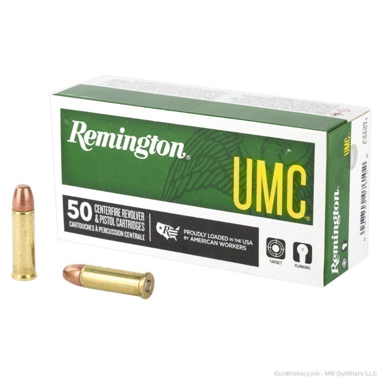 Remington Ammo .38 Spec FMJ 130 Gr 50 rd Brass 23730 NIB No Credit Card Fee-img-0