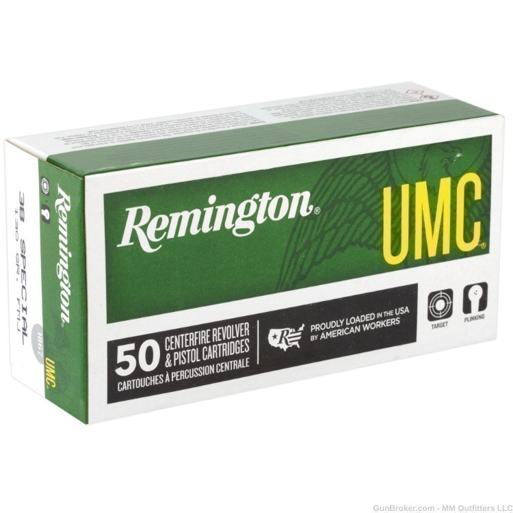 Remington Ammo .38 Spec FMJ 130 Gr 50 rd Brass 23730 NIB No Credit Card Fee-img-3