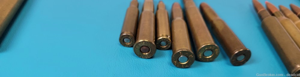 Big Lot of Vintage Ammo WWI WWII Cartridges Bullets Ammunition 257 Roberts -img-11