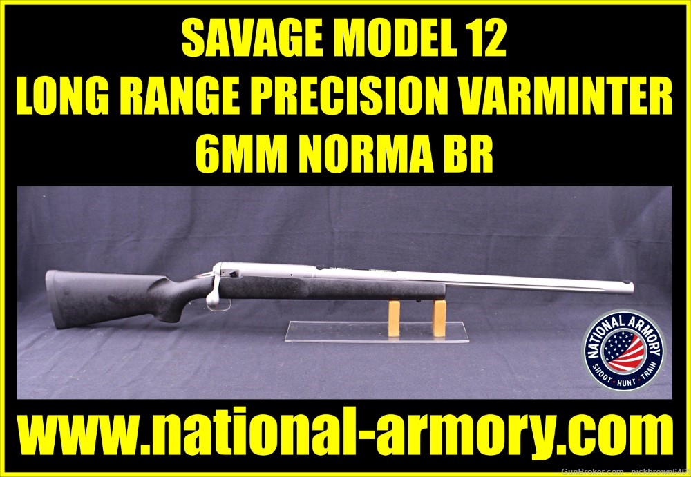 SAVAGE MODEL 12 LONG RANGE PRECISION VARMITER LRPV 6 BR NORMA 26" HVY BBL-img-0