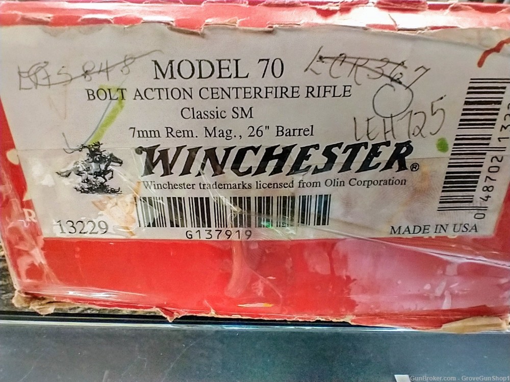 Winchester 70 Classic SM 7mm Rem Mag 26" Bolt-Action CF Rifle MFG 1990"s-img-17
