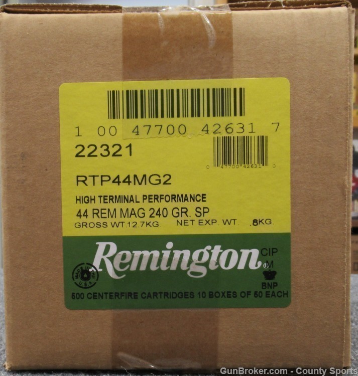 Remington 44 Rem Mag 240Gr SP RTP44MG2 500 rounds New old stock-img-3