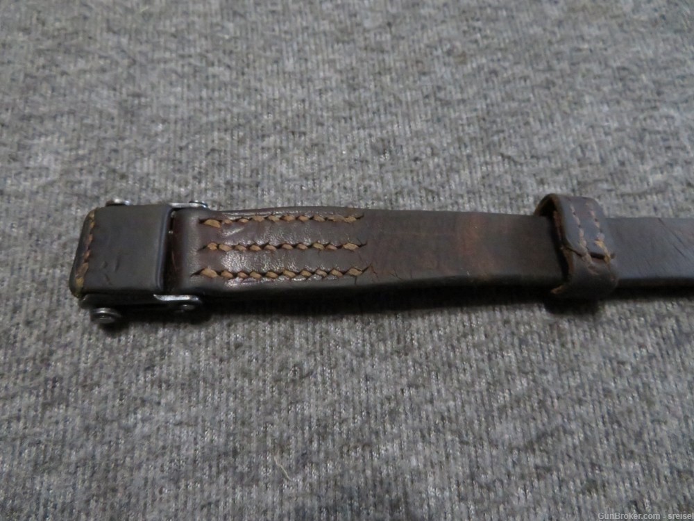 ORIGINAL WWII GERMAN 98K MAUSER RIFLE SLING THAT IS COMPLETE AND SHORTENED-img-3