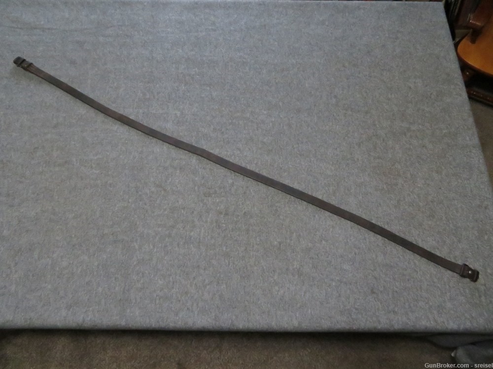 ORIGINAL WWII GERMAN 98K MAUSER RIFLE SLING THAT IS COMPLETE AND SHORTENED-img-0