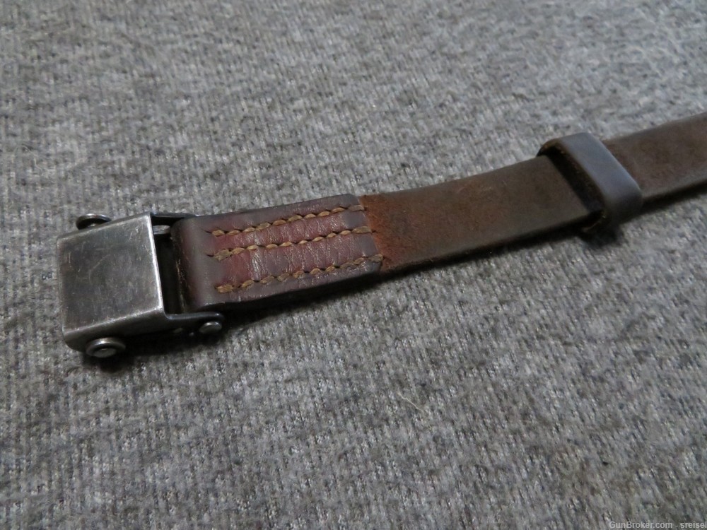 ORIGINAL WWII GERMAN 98K MAUSER RIFLE SLING THAT IS COMPLETE AND SHORTENED-img-4