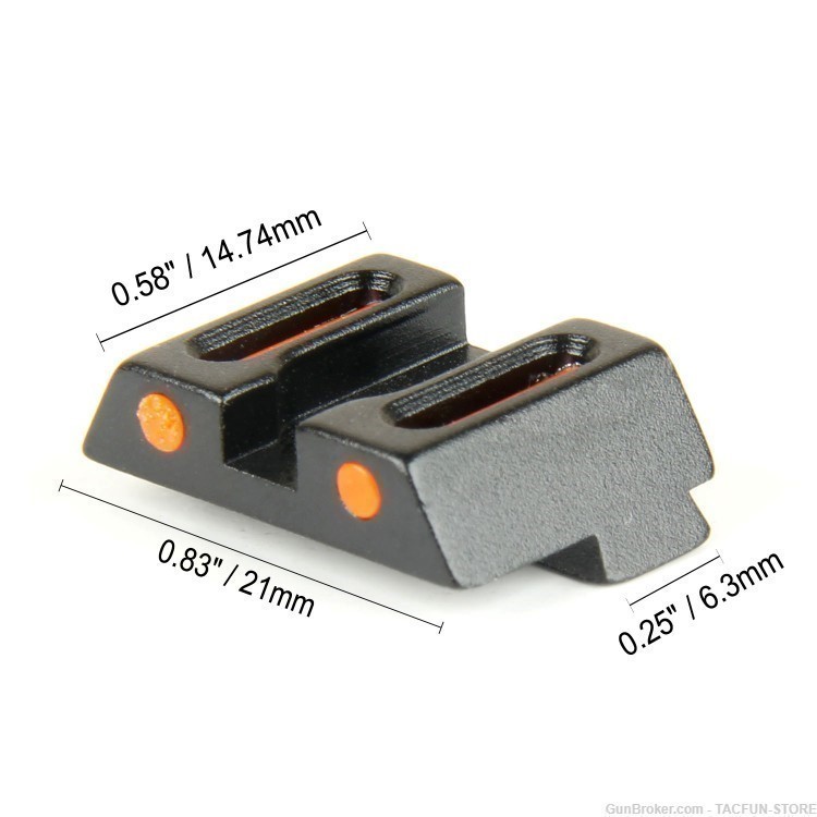 Red Fiber Optic Sight For Glock 17 19 22 23 26 27 33 34 35 37 38 39 44 45-img-5