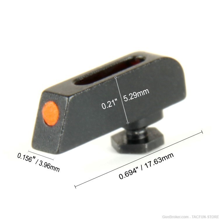 Red Fiber Optic Sight For Glock 17 19 22 23 26 27 33 34 35 37 38 39 44 45-img-4