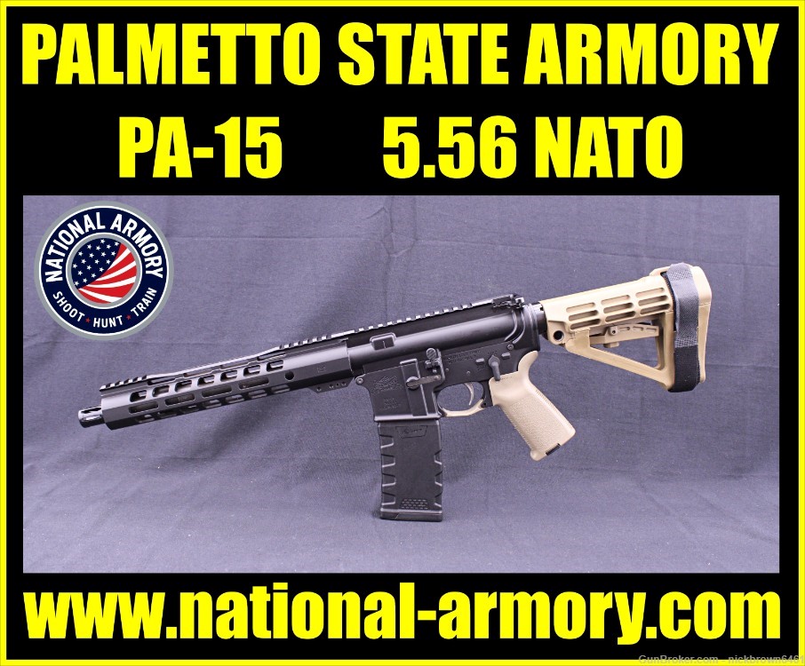 PALMETTO STATE ARMORY PSA 10.3" AR15 5.56 NATO SBA4 BRACE SB TACTICAL AR-15-img-0