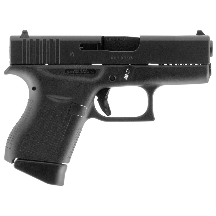Glock 43 Subcompact 9mm Pistol 3.39 6+1 Black-img-0