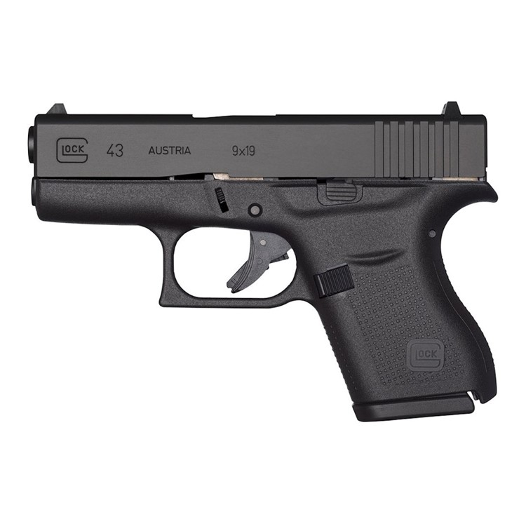 Glock 43 Subcompact 9mm Pistol 3.39 6+1 Black-img-1