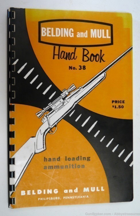 Belding Mull Hand Book 1959 No. 38 hand loading ammunition catalog vintage-img-0