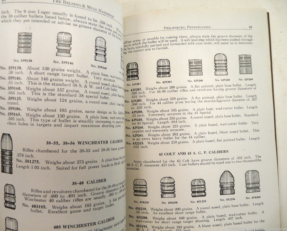 Belding Mull Hand Book 1959 No. 38 hand loading ammunition catalog vintage-img-4