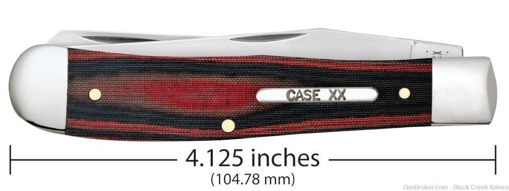 Case 27850 Red/Black Micarta Handle Trapper Pocket Knife SS Blades-img-2