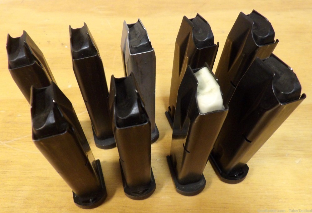 Nine Beretta 92 Steel 9mm Magazines Polymer Butt Plate (15) Round-img-1
