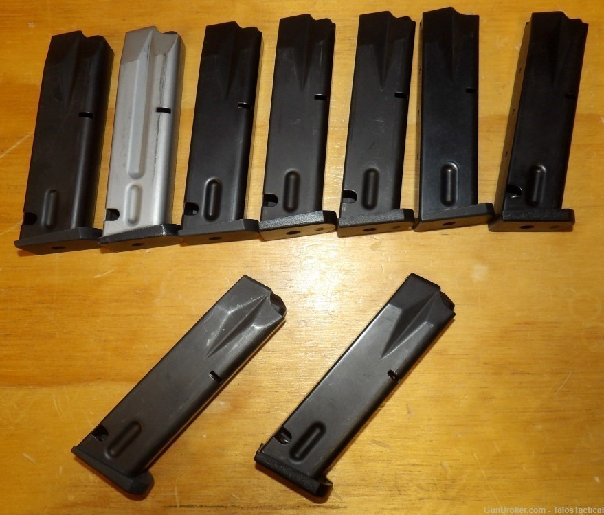 Nine Beretta 92 Steel 9mm Magazines Polymer Butt Plate (15) Round-img-0