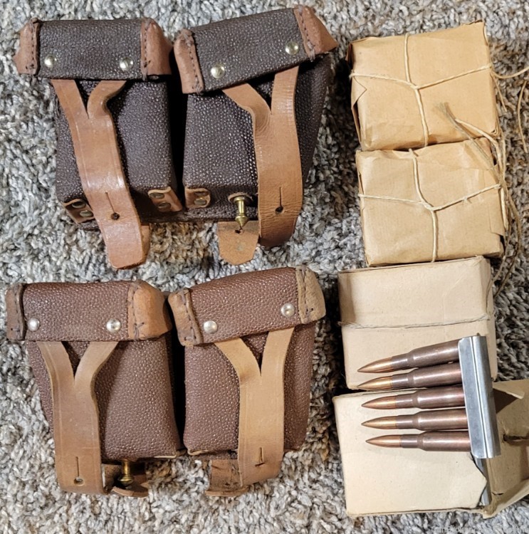 60rds Russian & Chinese surplus 7.62x54R on stripper clips, 2 pouches-img-0